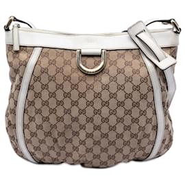 Gucci Abbey D Ring Crossbody aus GG Canvas in Beige