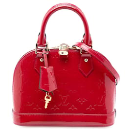 Louis Vuitton Monogram Vernis Alma BB Satchel rot