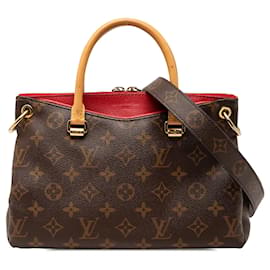 Borsa Satchel Louis Vuitton Monogram Pallas BB Marrone