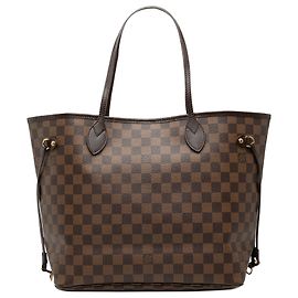 Borsa Tote Louis Vuitton Damier Ebene Neverfull MM Marrone