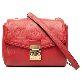Borsa a tracolla Louis Vuitton Monogram Empreinte Saint Germain BB rossa