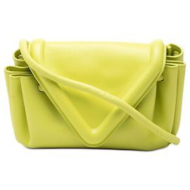 Borsa a tracolla Beak in pelle gialla Bottega Veneta