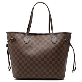 Borsa Tote Louis Vuitton Damier Ebene Neverfull MM Marrone