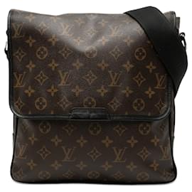 Borsa a tracolla Louis Vuitton Monogram Macassar Bass MM Marrone