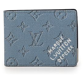 Cartera Multiple Louis Vuitton Monogram Heritage Azul Carteras Pequeñas