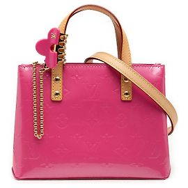 Louis Vuitton Monogram Vernis Hairclip Reade PM Satchel Tasche Rosa