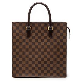 Borsa Tote Louis Vuitton Damier Ebene Venice Sac Plat Marrone