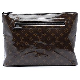 Borsa a pochette Louis Vuitton Monogram Glaze Pochette Cosmos marrone