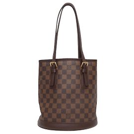 Borsa Louis Vuitton Damier Ebene Marais Bucket 23 Marrone