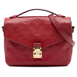 Borsa Satchel Pochette Metis Louis Vuitton Monogram Empreinte Rossa