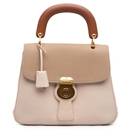 Borsa Top Handle Satchel Burberry Medium Tricolor Trench in pelle di vitello Marrone DK88