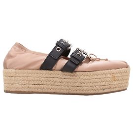 Espadrillas Mary Jane con plateau Miu Miu Rosa chiaro & Nero Taglia 38.5