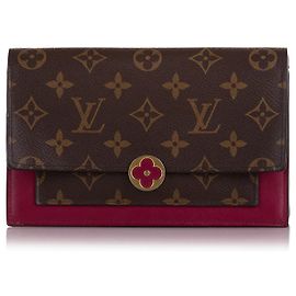 Borsa a tracolla Louis Vuitton Monogram Flore Wallet On Chain Marrone