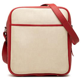 Hermès Victoria Messenger Bag aus Toile und Clemence in Braun