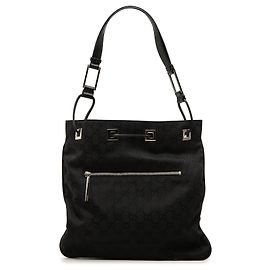 Borsa a tracolla Gucci GG Canvas nera