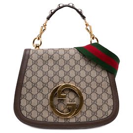 Borsa Gucci Medium GG Supreme Blondie Top Handle Beige
