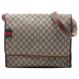 Borsa a tracolla Gucci GG Supreme Web beige