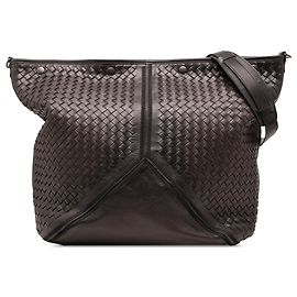 Borsa da viaggio Bottega Veneta Intrecciato in nappa marrone