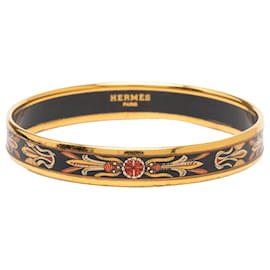 Bracelet jonc émaillé Hermès Narrow Dream Catcher Noir 70