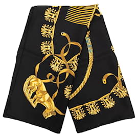 Hermès Les Cavaliers d Or Seidentuch Schwarz 90 Scarves