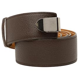 Hermès Clemence Gürtel Braun