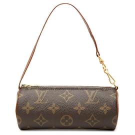 Borsa a mano Louis Vuitton Monogram Papillon Pochette Marrone