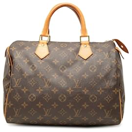 Borsa Boston Louis Vuitton Monogram Speedy 30 Marrone