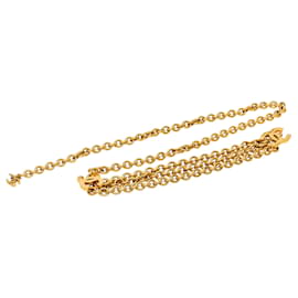 Cinturón de cadena Triple CC chapado en oro Chanel Gold