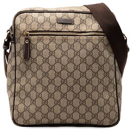 Borsa a tracolla Gucci GG Supreme marrone