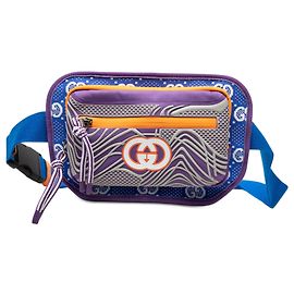 Borsello cintura Gucci GG in nylon e gomma blu
