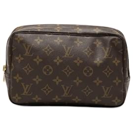Borsa a pochette Louis Vuitton Monogram Trousse Toilette 23 Marrone