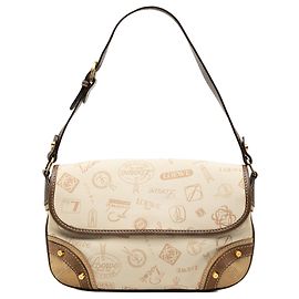 Borsa a spalla con patta in tela e rifiniture in camoscio LOEWE 160th Anniversary Marrone