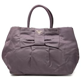 Borsa Tote Prada Tessuto Fiocco Viola