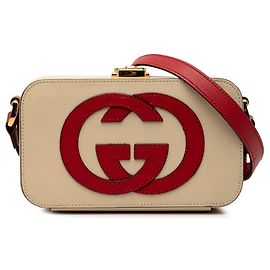 Sac crossbody Gucci en cuir marron avec G entrelacés