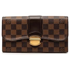 Cartera Louis Vuitton Damier Ebene Sistina Marrón