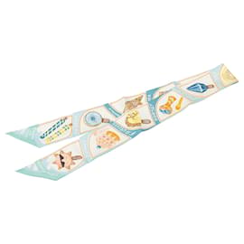 Hermès Funny Ice Cream Seidentuch Twilly Blau
