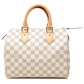 Borsa Boston Louis Vuitton Damier Azur Speedy 25 Bianca