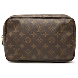 Borsa a Clutch Louis Vuitton Monogram Trousse Toilette 23 Marrone