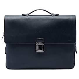 Borsa Business Louis Vuitton Taiga Vassili PM Blu