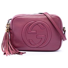 Borsa a tracolla Soho Disco in pelle viola Gucci