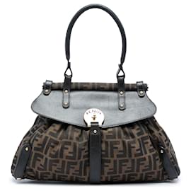 Borsa Fendi Medium Zucca Canvas Magic Marrone