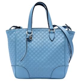 Borsa Gucci Bree Small Microguccissima Blu