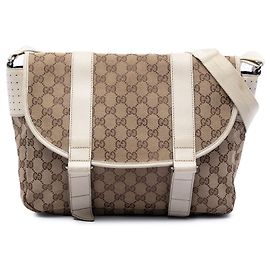 Borsa a tracolla Gucci GG Canvas beige