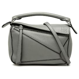 Mini Borsa Puzzle LOEWE in pelle di vitello grigia - Loewe