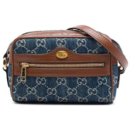 Borsa a Tracolla Gucci Mini GG Denim Ophidia Blu