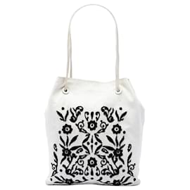 Tote Prada Nappa Ricamo Bianca