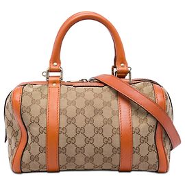 Borsa Boston Satchel Gucci Joy Small in tela GG beige