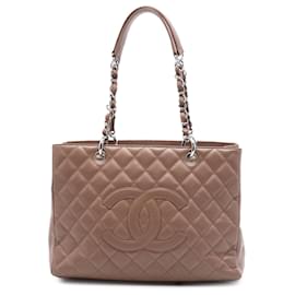 Borsa Tote Grand Shopping Chanel Caviar Marrone