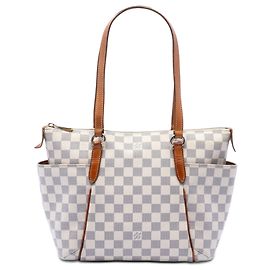Borsa Tote Louis Vuitton Damier Azur Totally PM Bianca