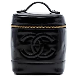 Borsa Vanity Chanel CC in vernice nera